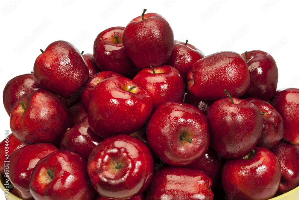 Bunch Of Red Juicy Apples Close Up Bunch Of Red Juicy Apples Close Up