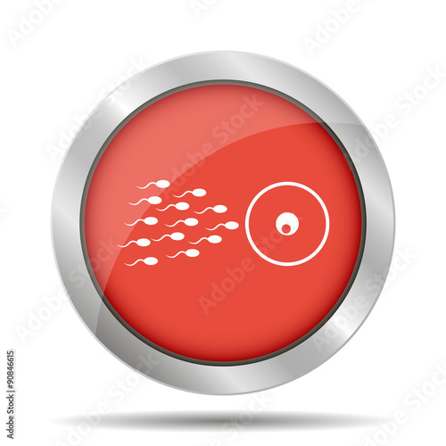 Sperm and egg cells thin line icon