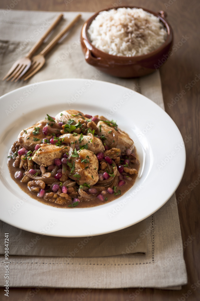 Chicken and pomegranate curry Chicken and pomegranate curry