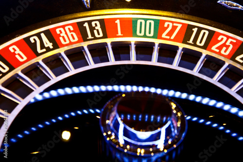 Roulette wheel stopped photo