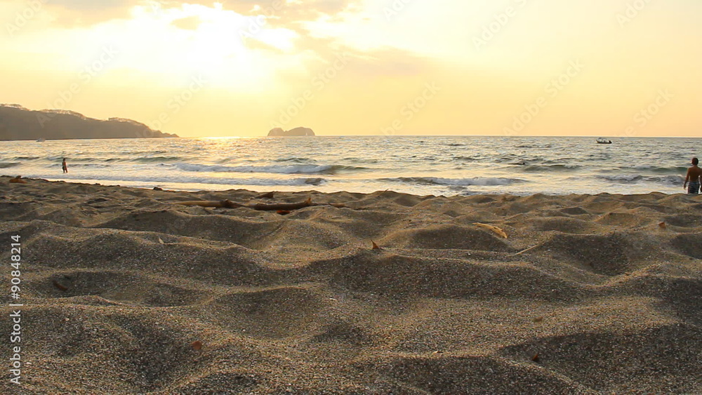 Playa Hermosa Costa Rica Sunset 1. Late afternoon before sunset on Playa Hermosa in Costa Rica.