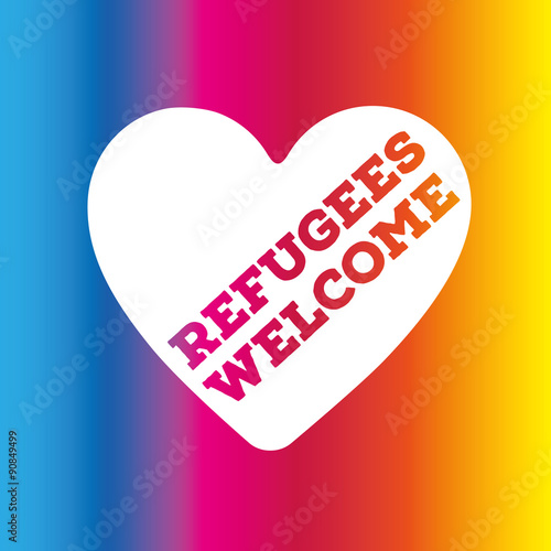 Grafik Herz Refugees Welcome