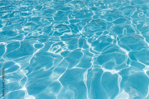 Pool water background with sun reflections