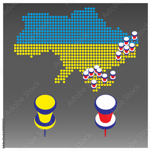 Infographics war in Ukraine, vector illustration.