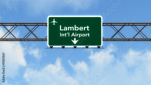 Saint Louis USA Airport Highway Sign