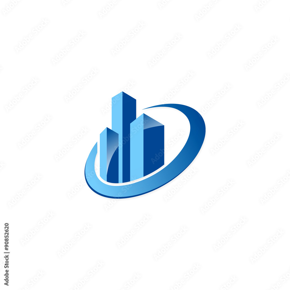 building cityscape construction logo building cityscape construction logo