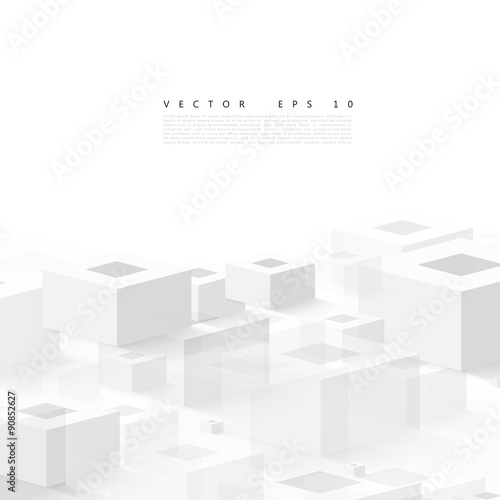 Vector Abstract geometric shape from cubes. 