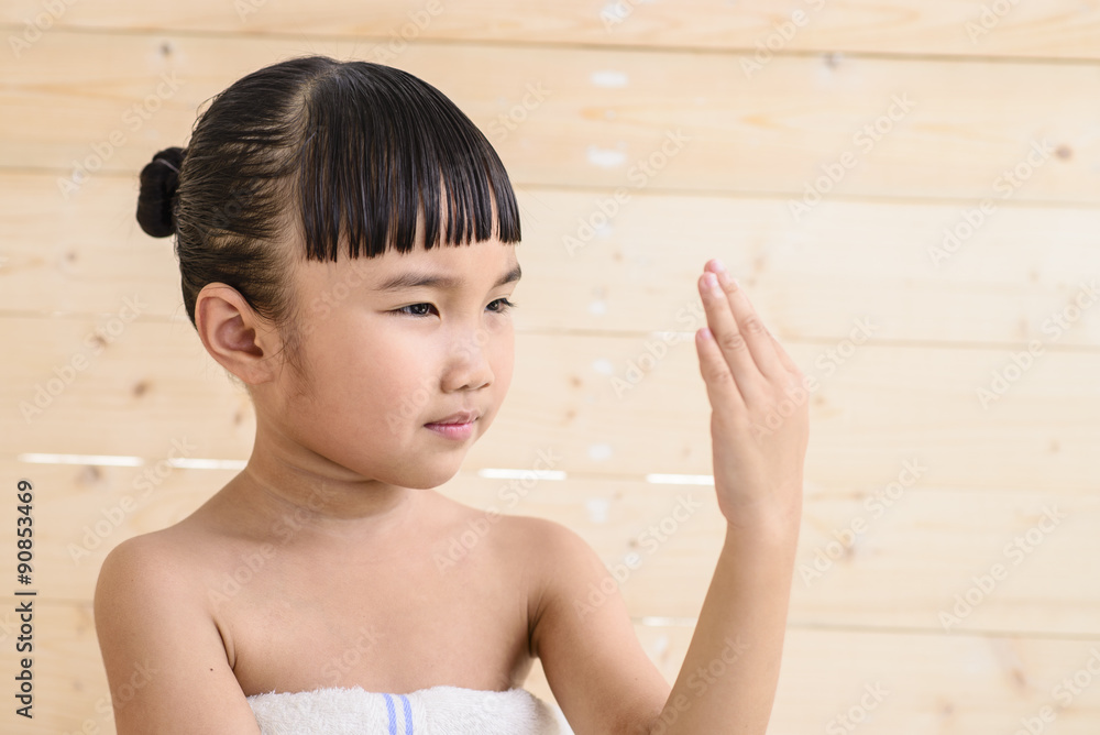 Little girl take a bath Stock Photo Adobe Stock