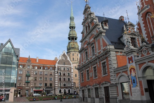 Riga old town view