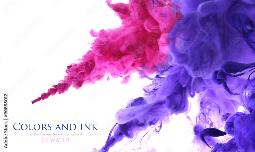 Acrylic colors in water. Abstract background. Acrylic colors in water. Abstract background.