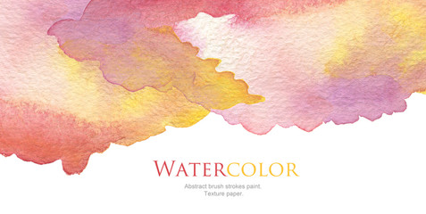 Abstract acrylic and watercolor brush strokes painted background