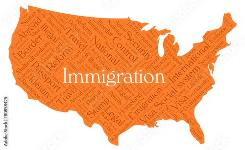 United States immigration word cloud