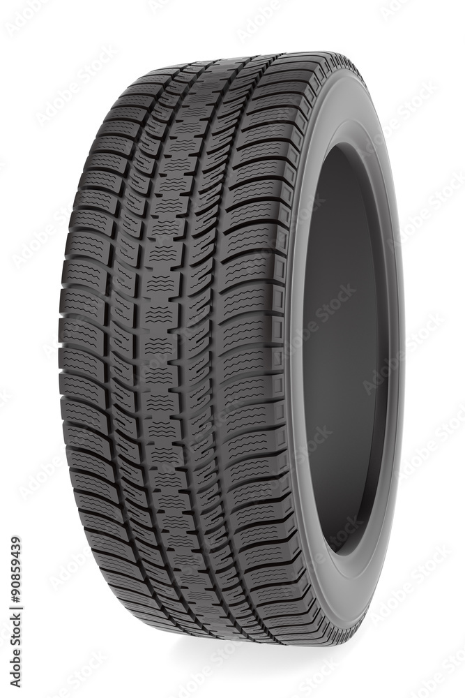 Winter tire isolated on the white background