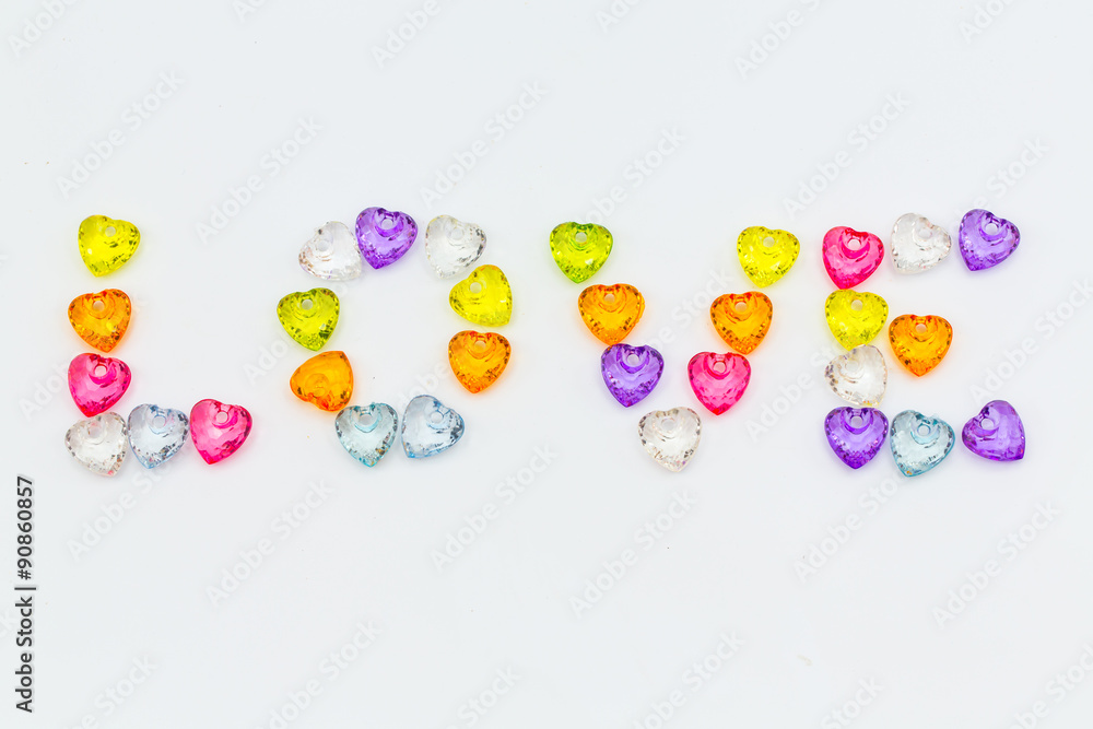 Love words on white background Love words on white background