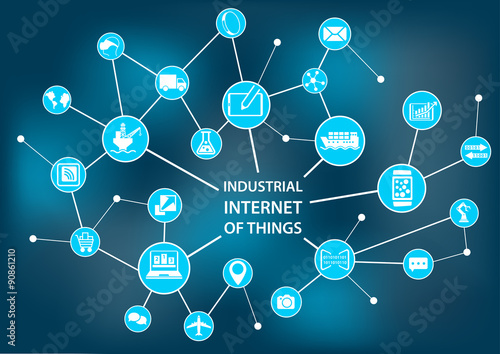 Industrial internet of things / industry 4.0 concept as vector illustration