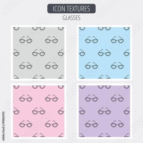 Glasses icon. Reading accessory sign.