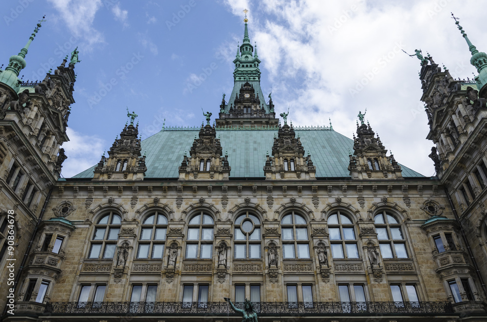 Obraz premium Rathuas Hamburg Innenhof
