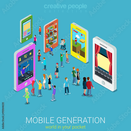Mobile generation isometric concept