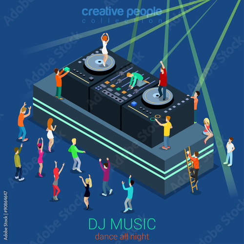 Night club DJ party concept