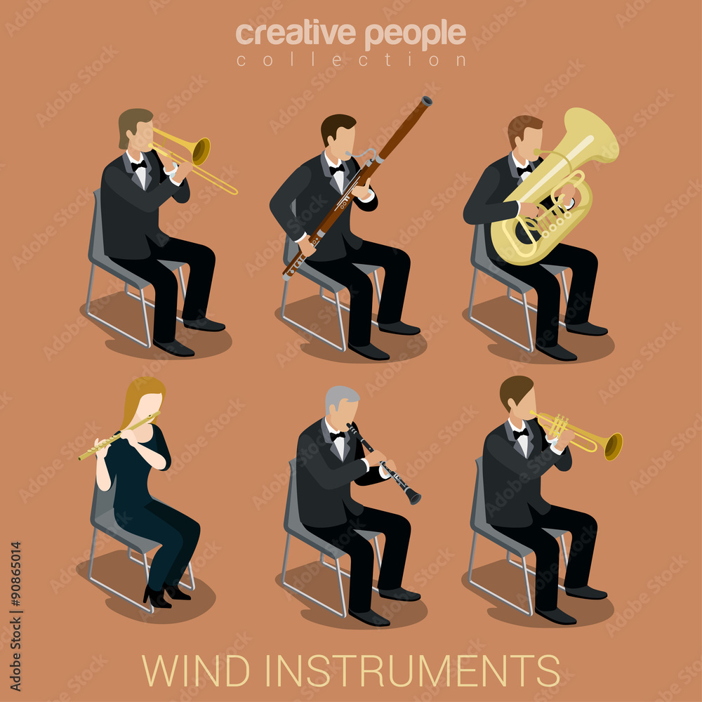 Wind instruments and musicians