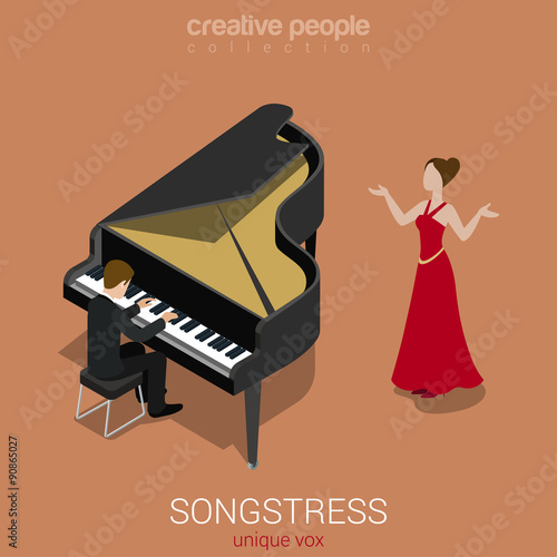 Songstress solo female singer piano accompaniment