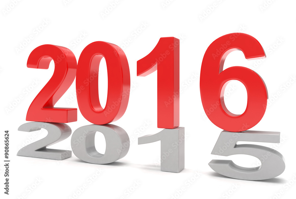 2015-2016 change new year 2016 isolated 2015-2016 change new year 2016 isolated