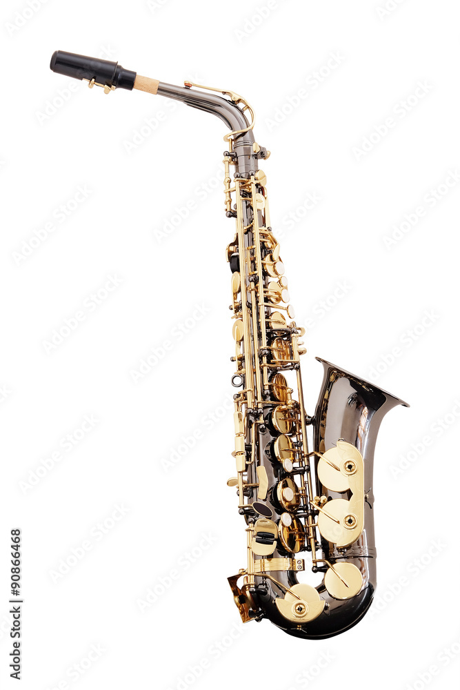 Naklejka premium classical music wind instrument saxophone