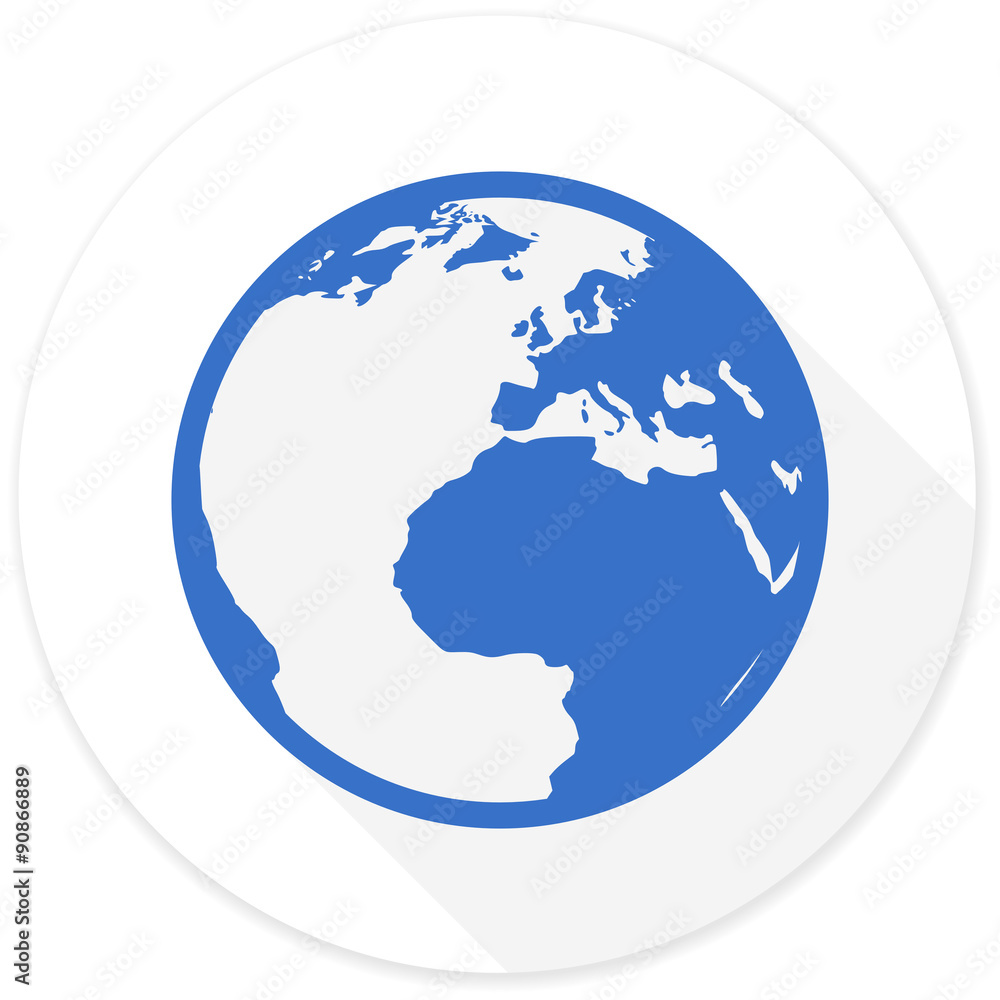 Fototapeta premium earth flat design modern icon