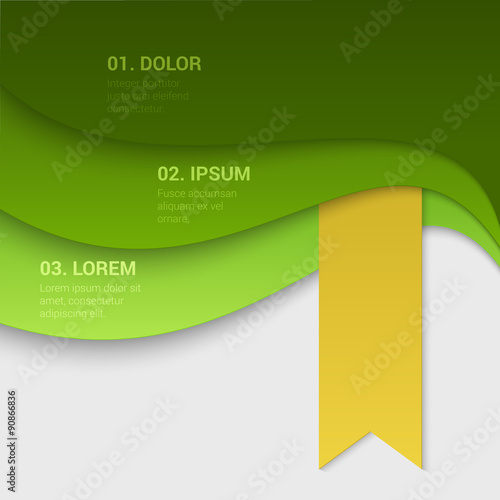 Vector layered paper background mockup for business identity