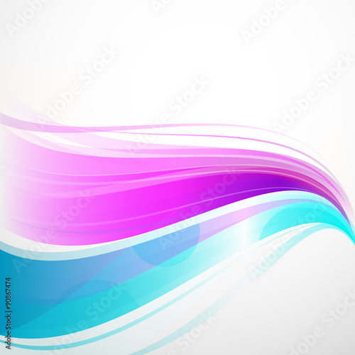 Vector motion curvy lines abstract background with empty space