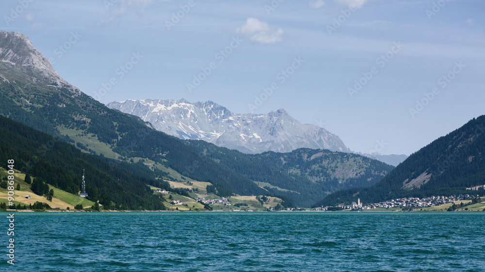 Lake in the Alps by Summer