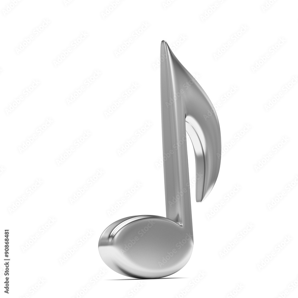 music note 3D, on white music note 3D, on white