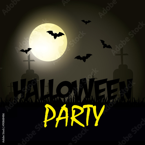 Halloween party design.