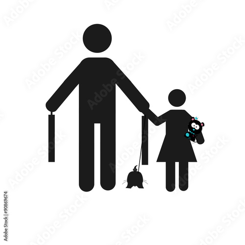 refugees illustration over white color background