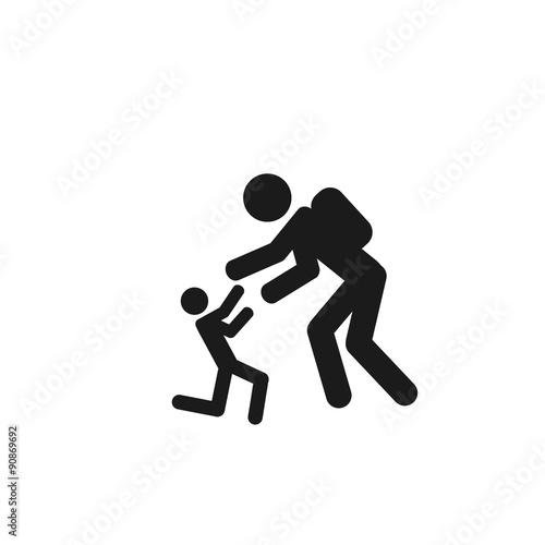 refugees illustration over white color background