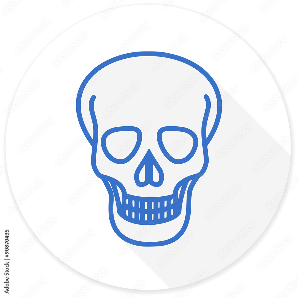 skull flat design modern icon