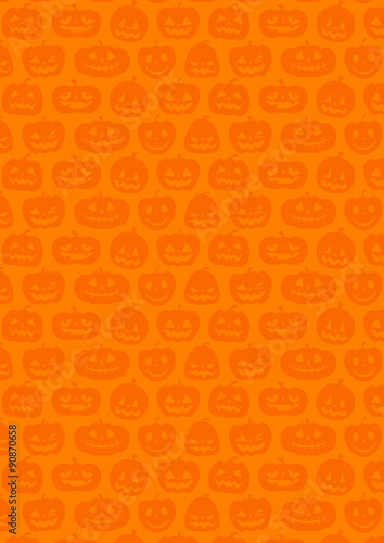 ハロウィン：かぼちゃの背景（オレンジ）縦