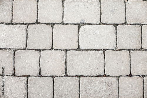 Gray block pavement texture.
