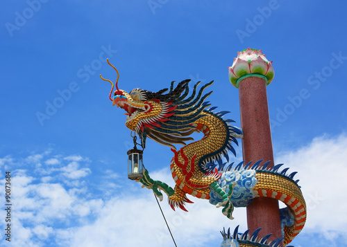 dragon pillars under blue sky © ImagineDesign