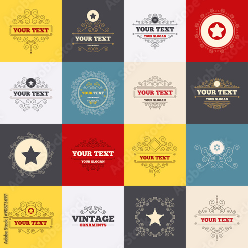 Star of David icons. Symbol of Israel.