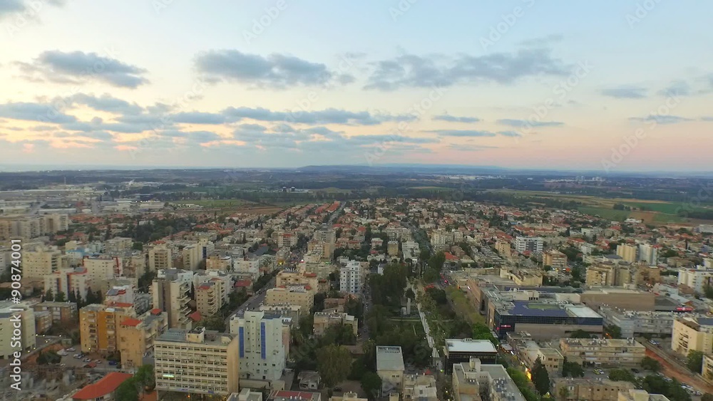 Video screen saver of the beautiful view of the horizon for the construction site Video screen saver of the beautiful view of the horizon for the construction site