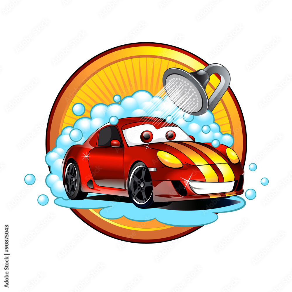 Carwash Stock Illustration - Download Image Now - Cartoon, Car
