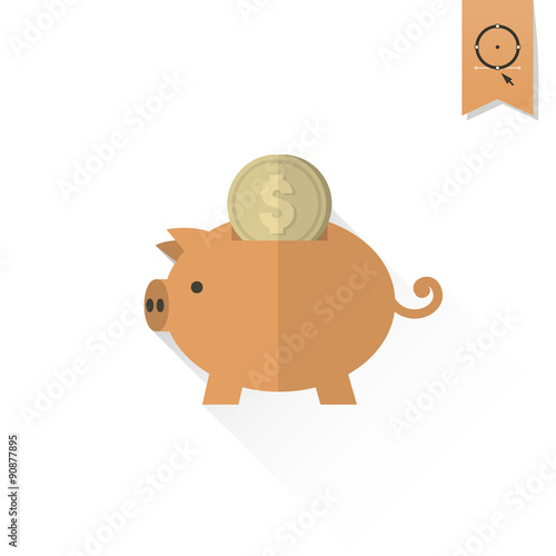 Piggy Moneybox with Coins