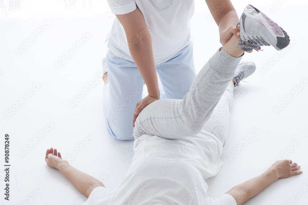 Women are spread the hip joint Women are spread the hip joint