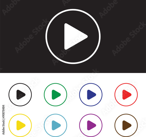 Play button web icon