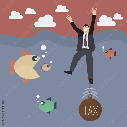 Businessman get drowned because tax weight