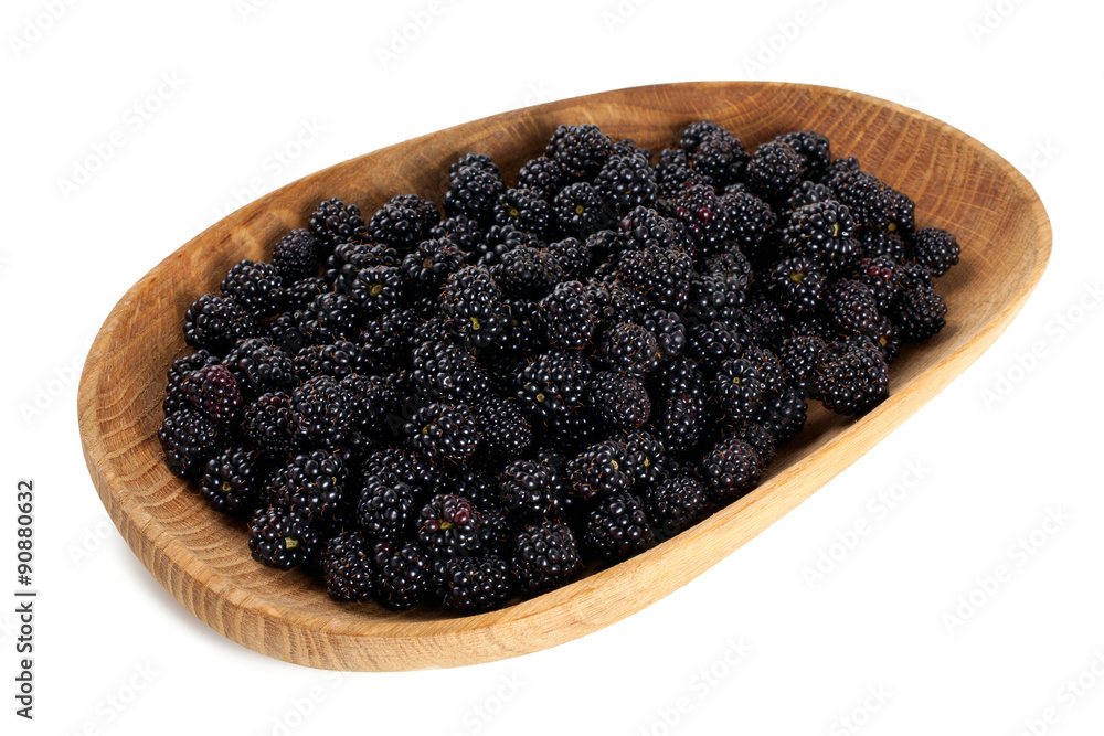 blackberrries in a bowl isolated on white blackberrries in a bowl isolated on white