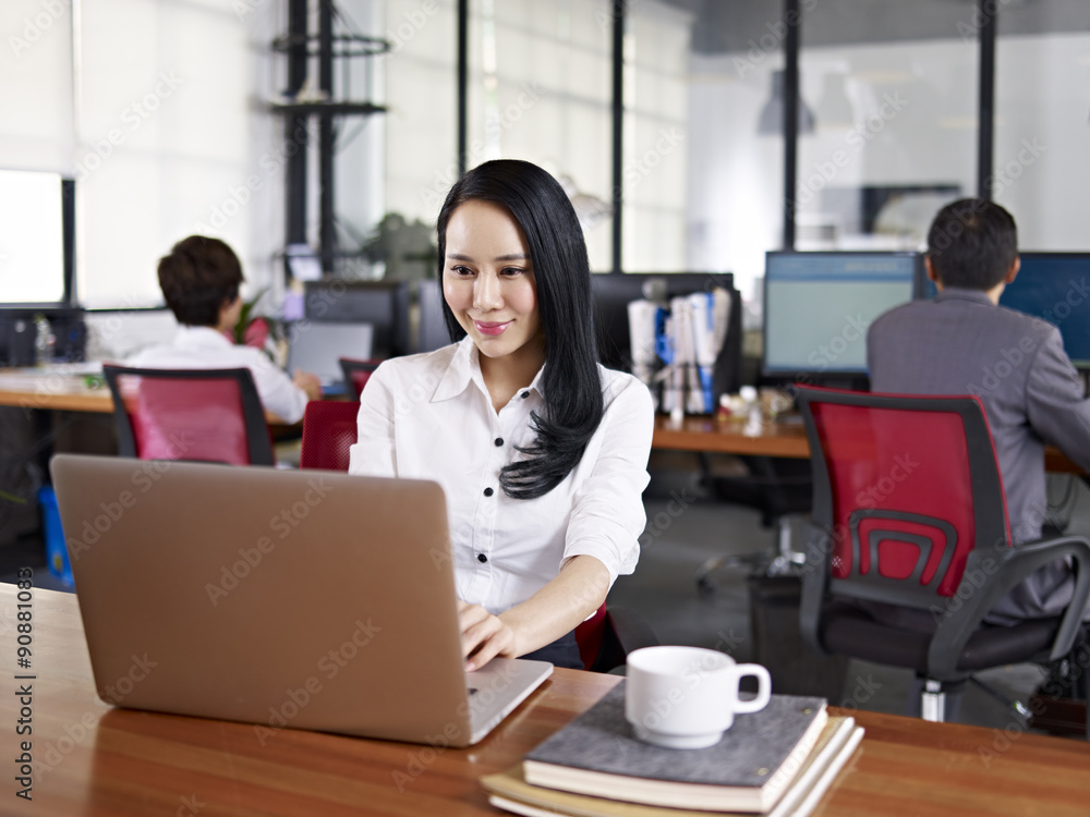 asian business woman working in office asian business woman working in office