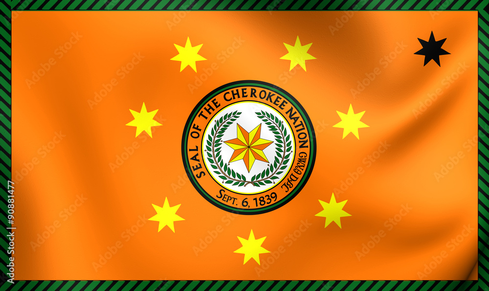 Naklejka premium Flag of Cherokee Nation