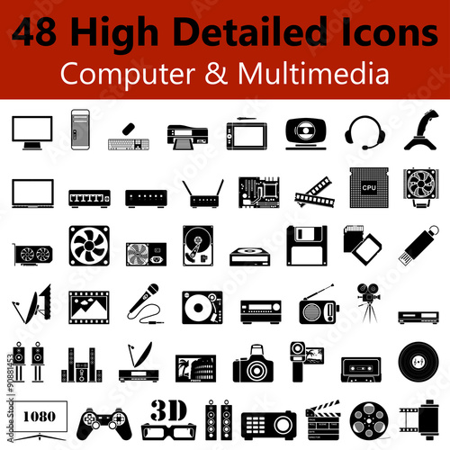  Computer and Multimedia Smooth Icons